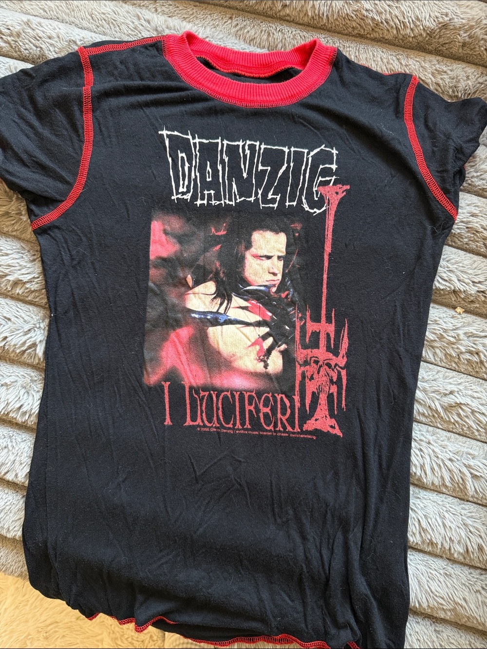Black & Red Short Sleeve Graphic Tee
